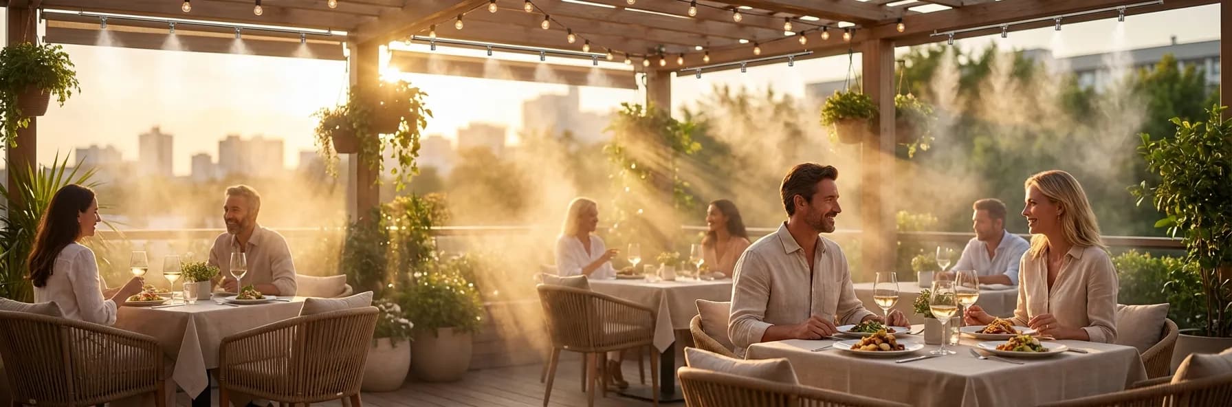 Kafe restoran teras soğutma